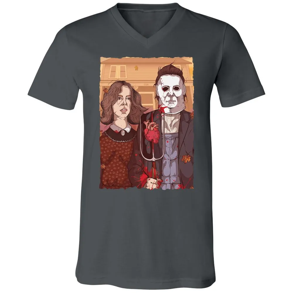 Unisex V-Neck T-Shirt - JWGA91PK - Asphalt - 12