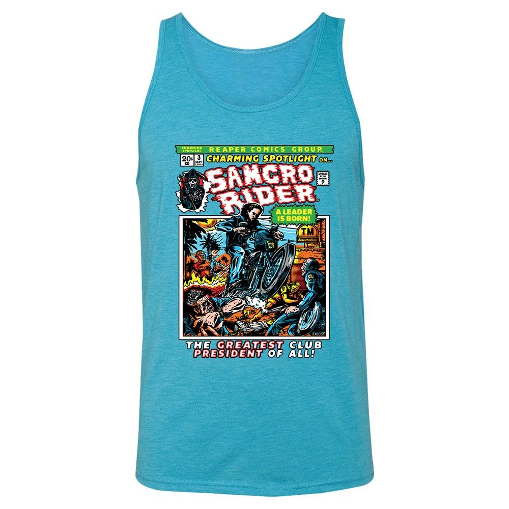 Unisex Jersey Tank - QPS9S1WF - Aqua Triblend - 3