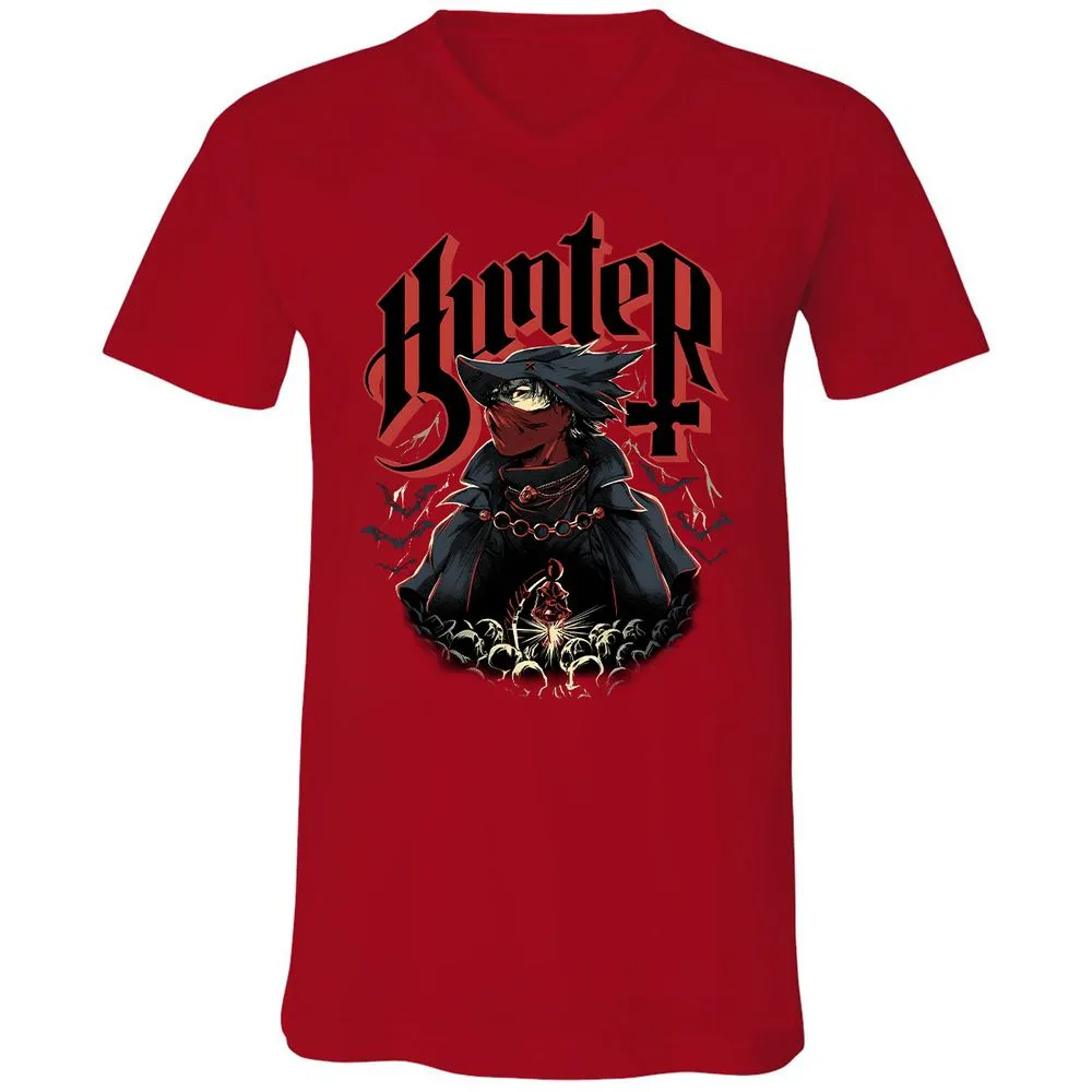Unisex V-Neck T-Shirt - 88RY3SXU - Red - 3
