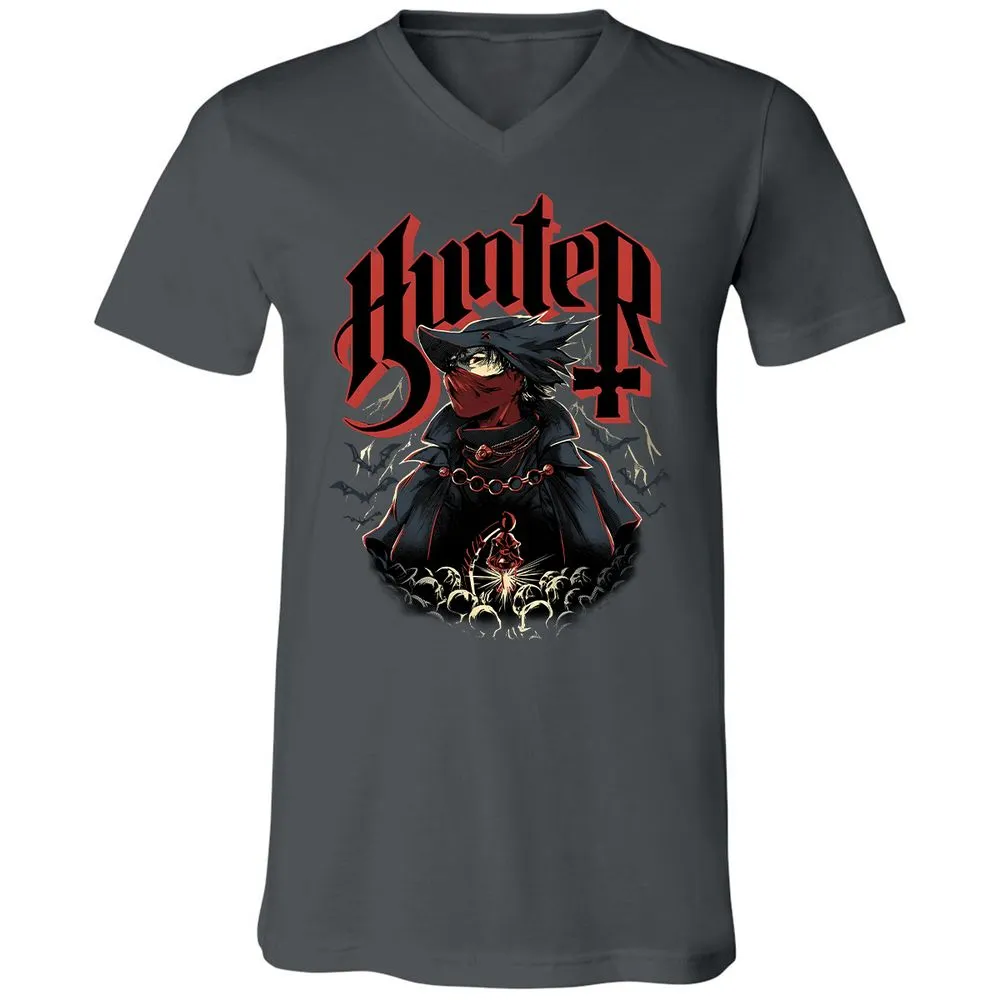 Unisex V-Neck T-Shirt - 88RY3SXU - Asphalt - 12