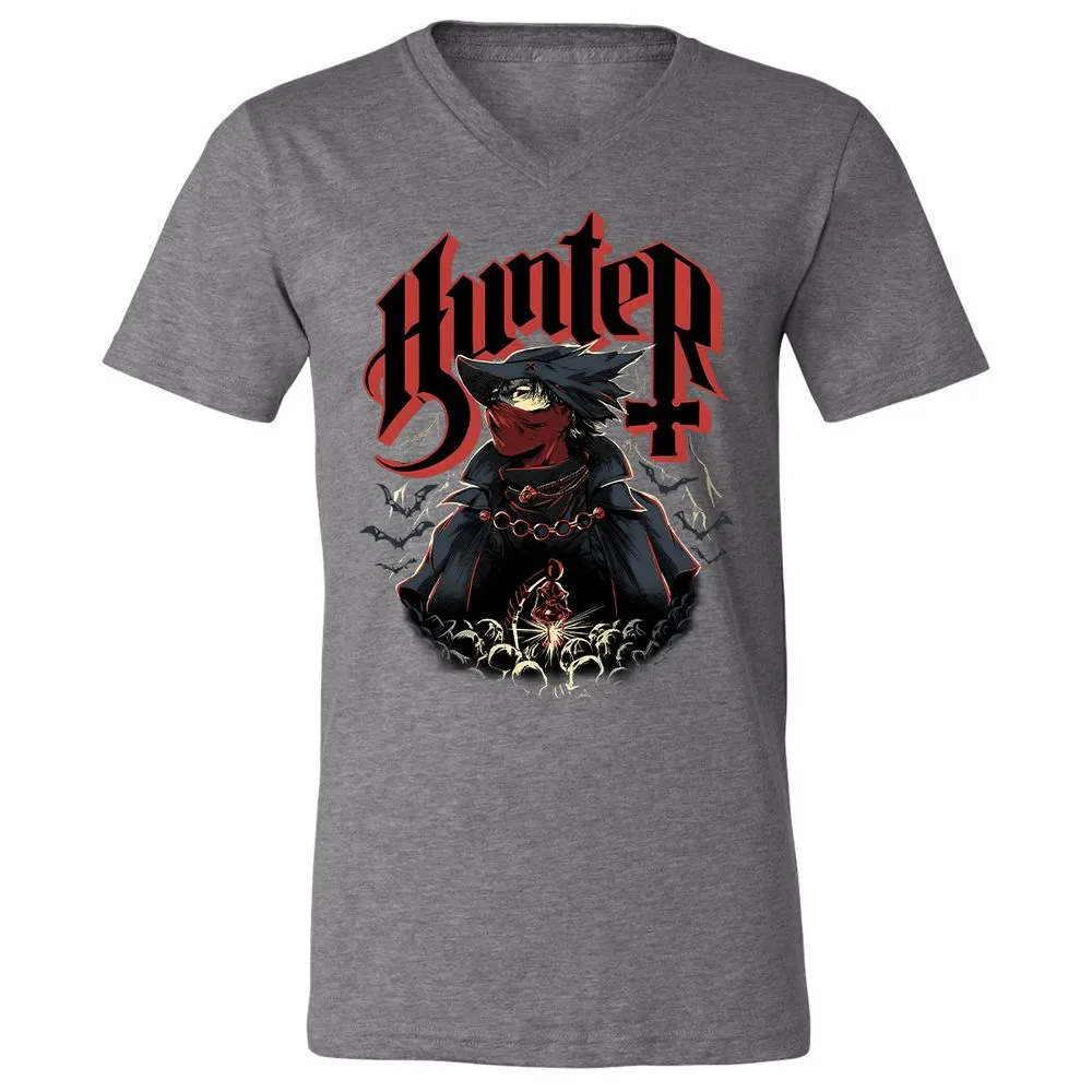 Unisex V-Neck T-Shirt - 88RY3SXU - Deep Heather - 13
