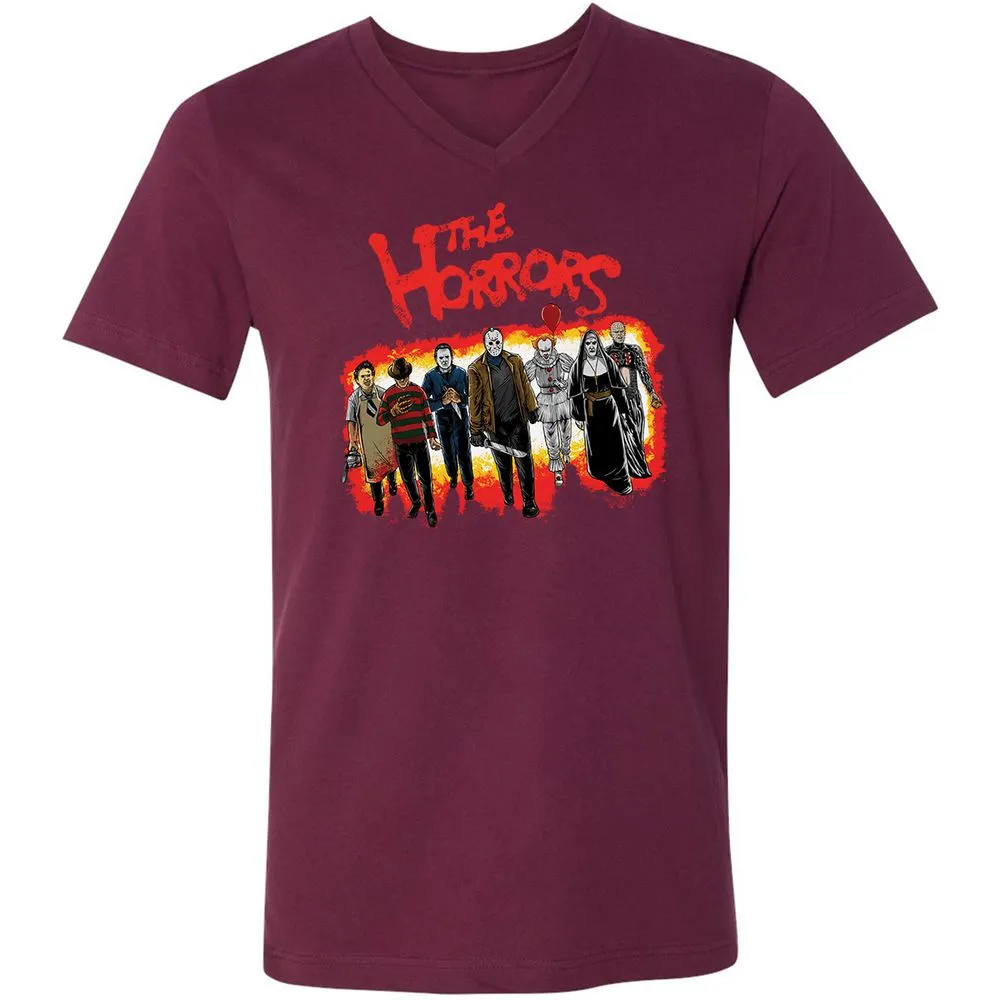 Unisex V-Neck T-Shirt - A8M44RH5 - Maroon - 6