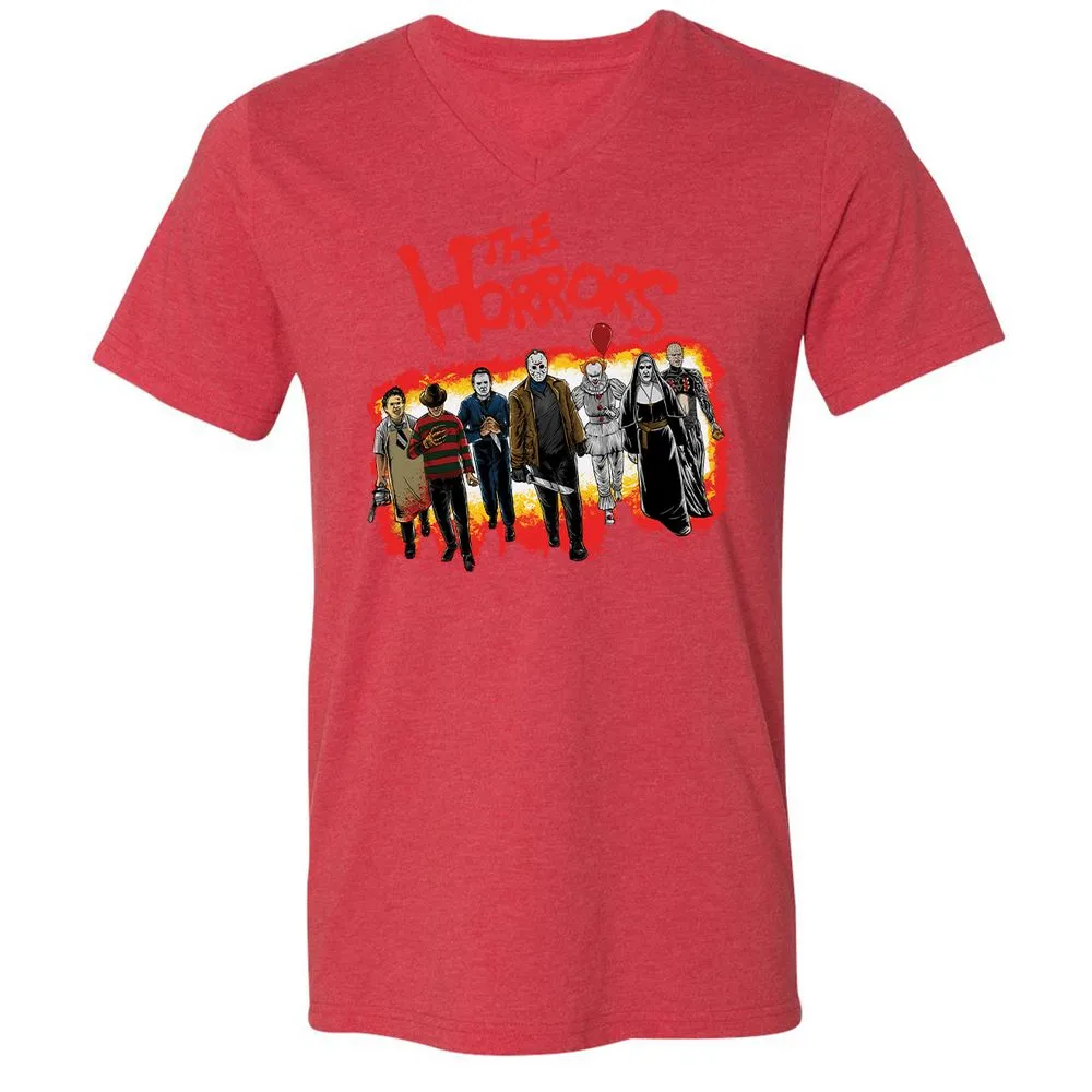 Unisex V-Neck T-Shirt - A8M44RH5 - Heather Red - 16