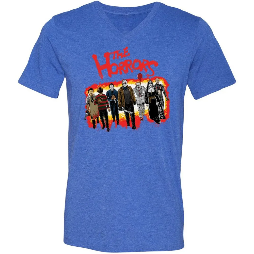 Unisex V-Neck T-Shirt - A8M44RH5 - Heather True Royal - 14