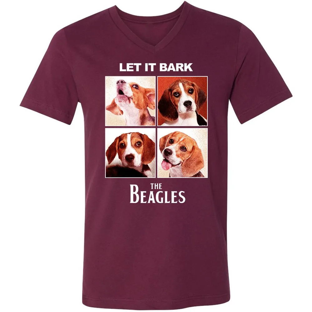 Unisex V-Neck T-Shirt - MFAV9ACB - Maroon - 6