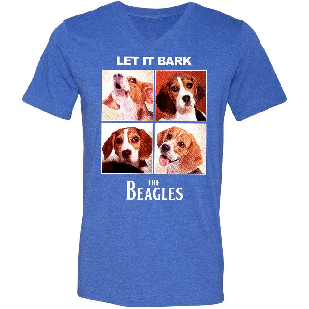 Unisex V-Neck T-Shirt - MFAV9ACB - Heather True Royal - 14