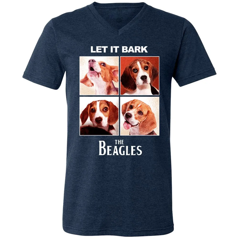 Unisex V-Neck T-Shirt - MFAV9ACB - Heather Navy - 15