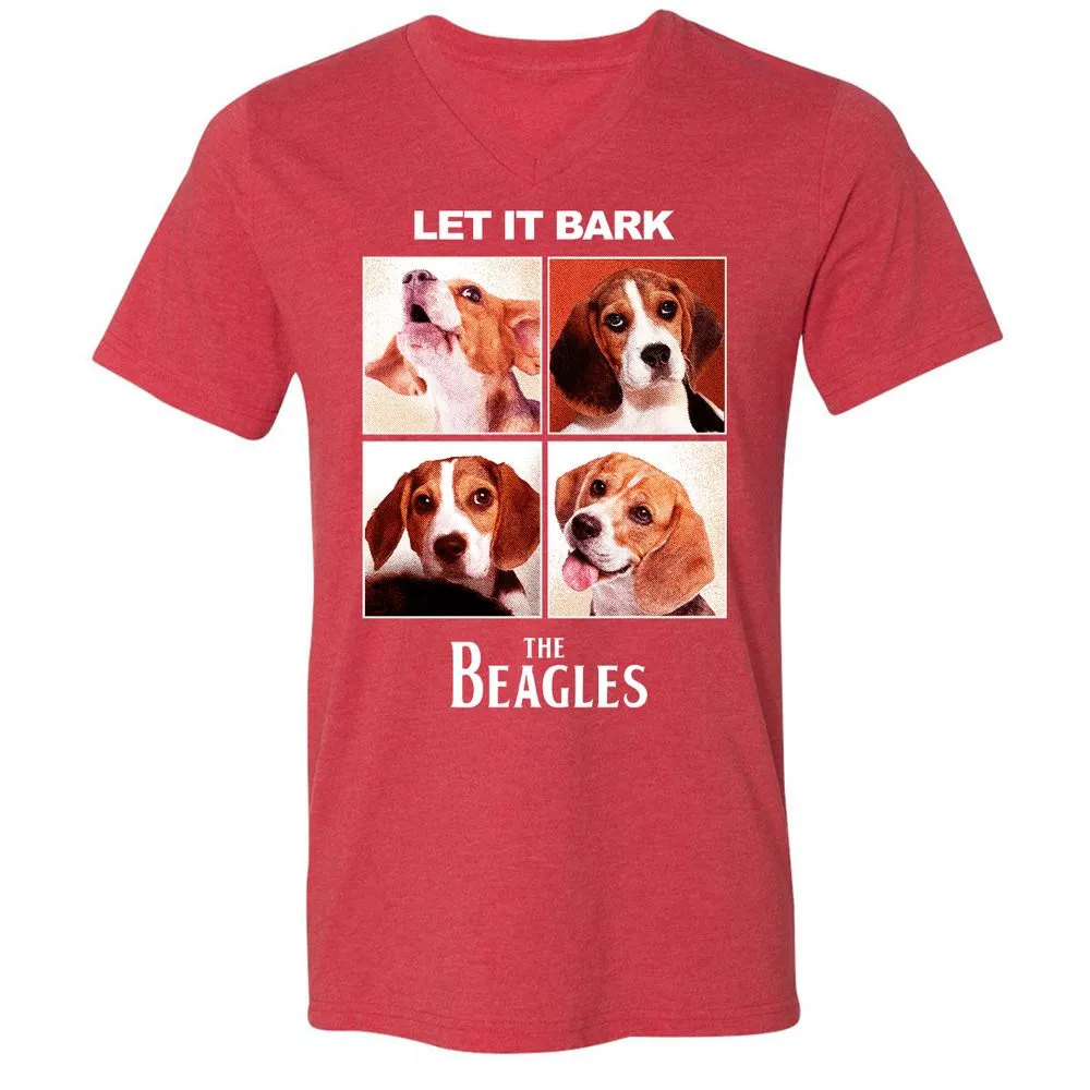 Unisex V-Neck T-Shirt - MFAV9ACB - Heather Red - 16