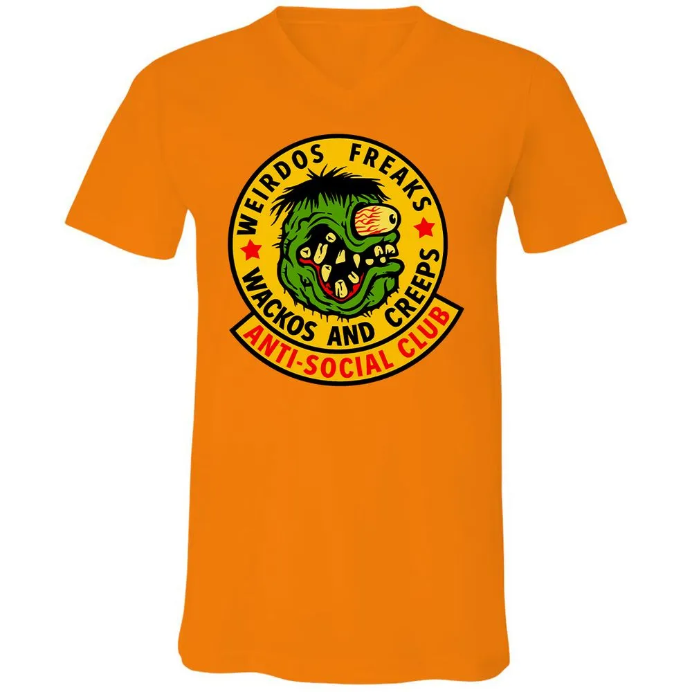 Unisex V-Neck T-Shirt - LLQJZC35 - Orange - 11