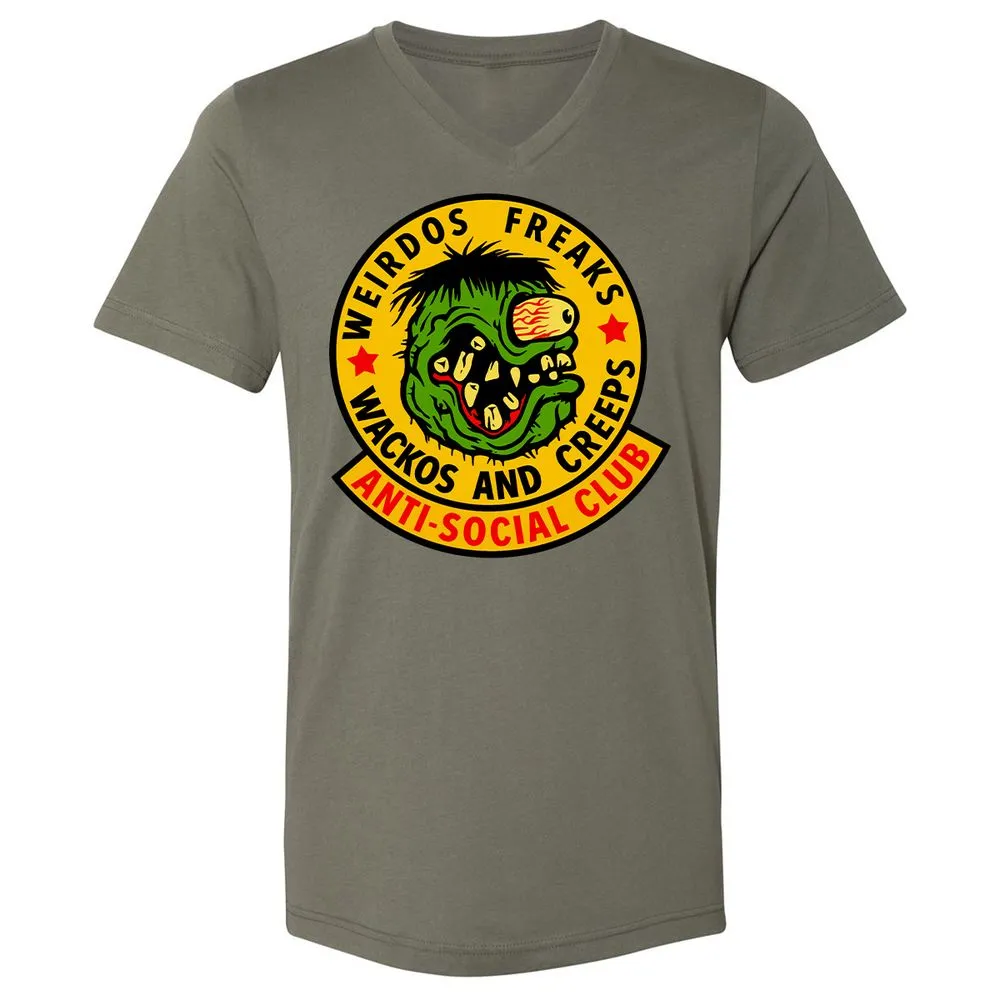 Unisex V-Neck T-Shirt - LLQJZC35 - Military Green - 10