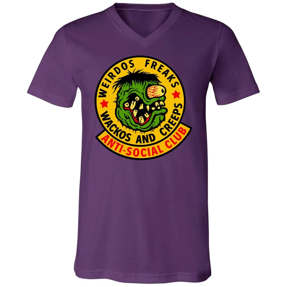 Unisex V-Neck T-Shirt - LLQJZC35 - Team Purple - 9