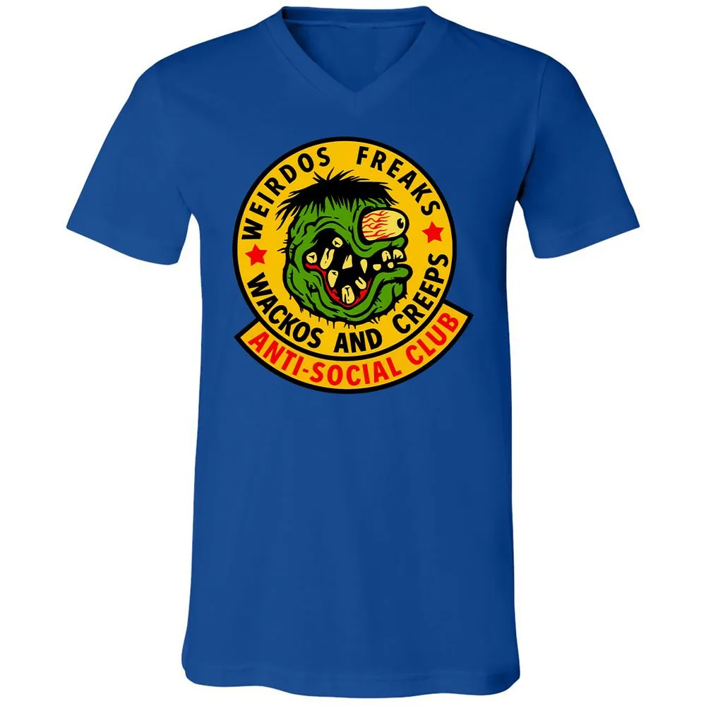 Unisex V-Neck T-Shirt - LLQJZC35 - True Royal - 4