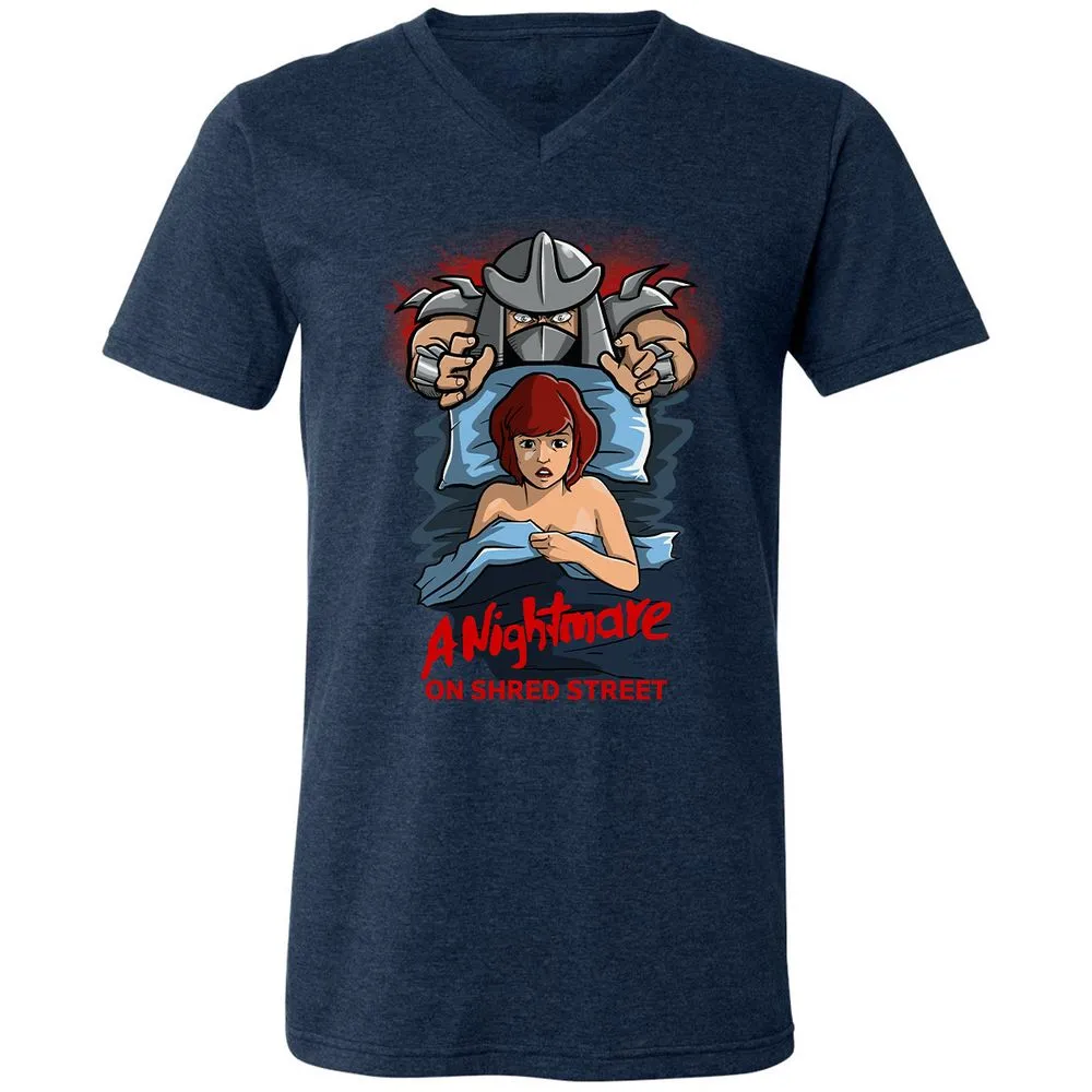 Unisex V-Neck T-Shirt - QJRTN22J - Heather Navy - 15