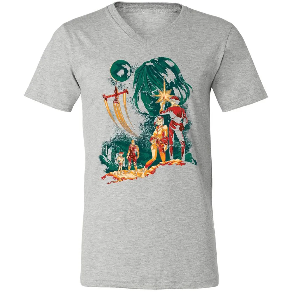 Unisex V-Neck T-Shirt - B1Q4WY5K - Athletic Heather - 7