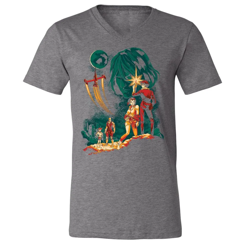Unisex V-Neck T-Shirt - B1Q4WY5K - Deep Heather - 13