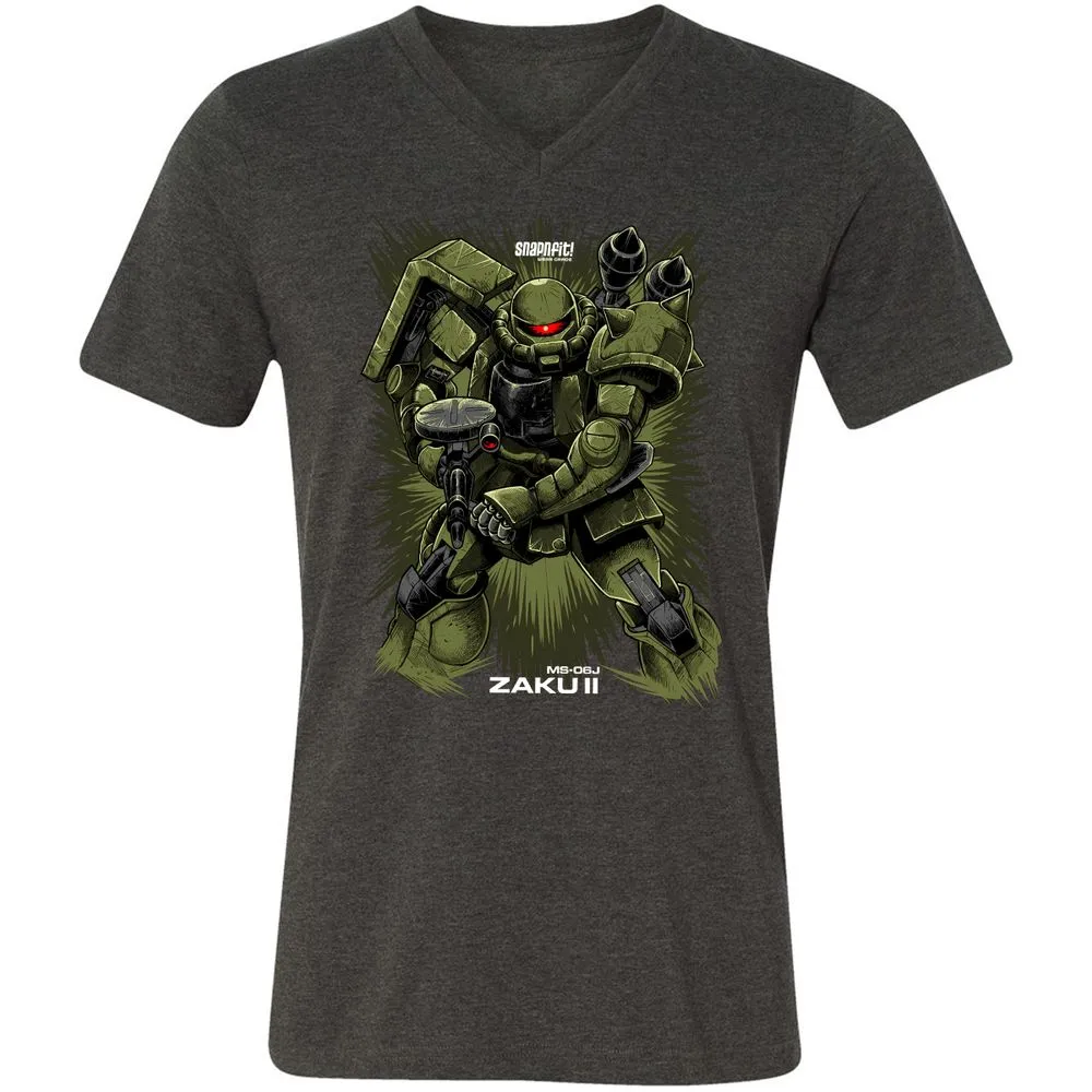 Unisex V-Neck T-Shirt - X85NZQ89 - Dark Grey Heather - 8