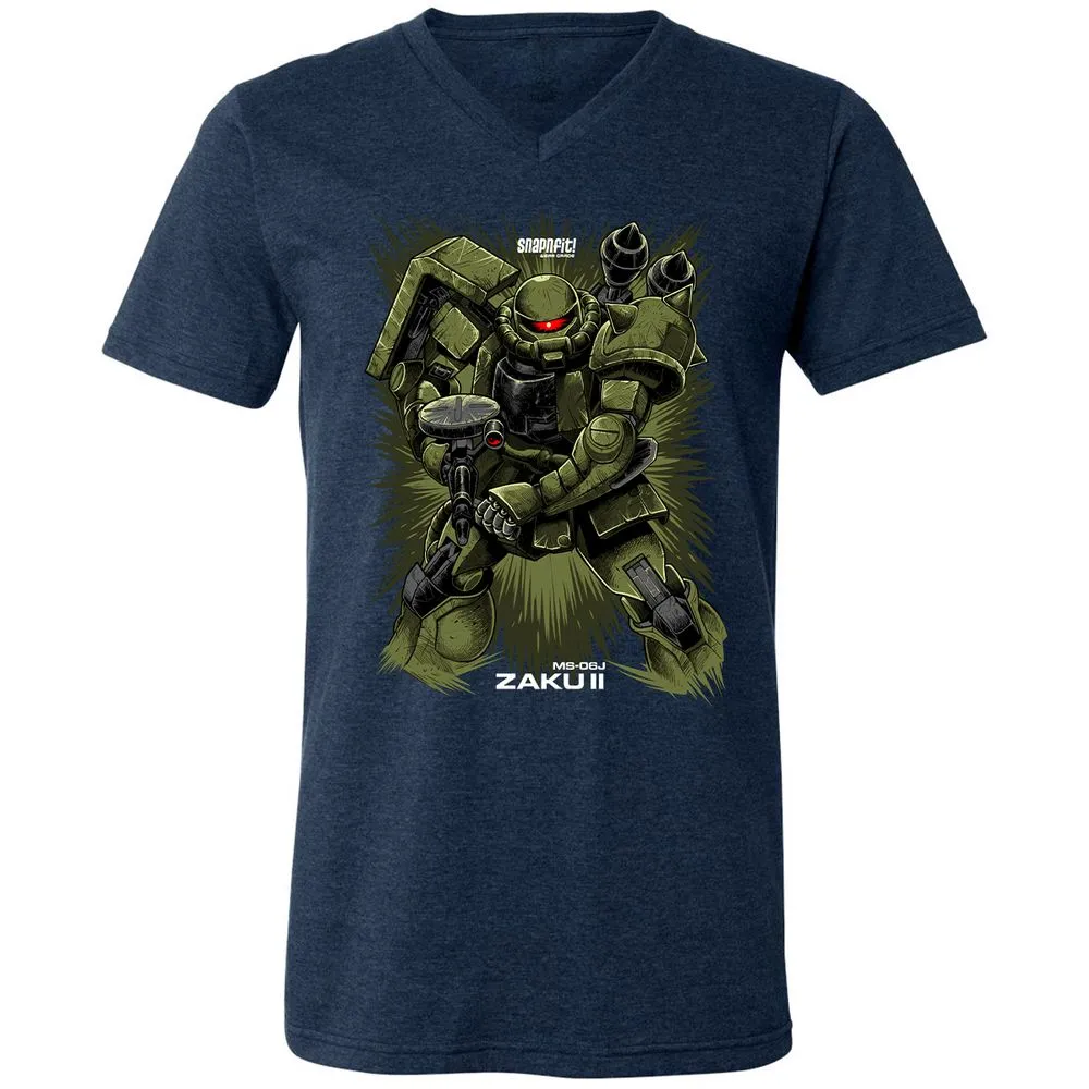 Unisex V-Neck T-Shirt - X85NZQ89 - Heather Navy - 15