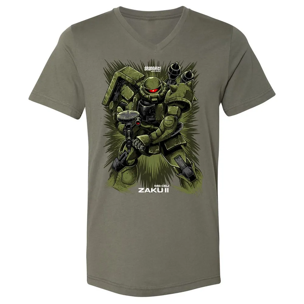 Unisex V-Neck T-Shirt - X85NZQ89 - Military Green - 10