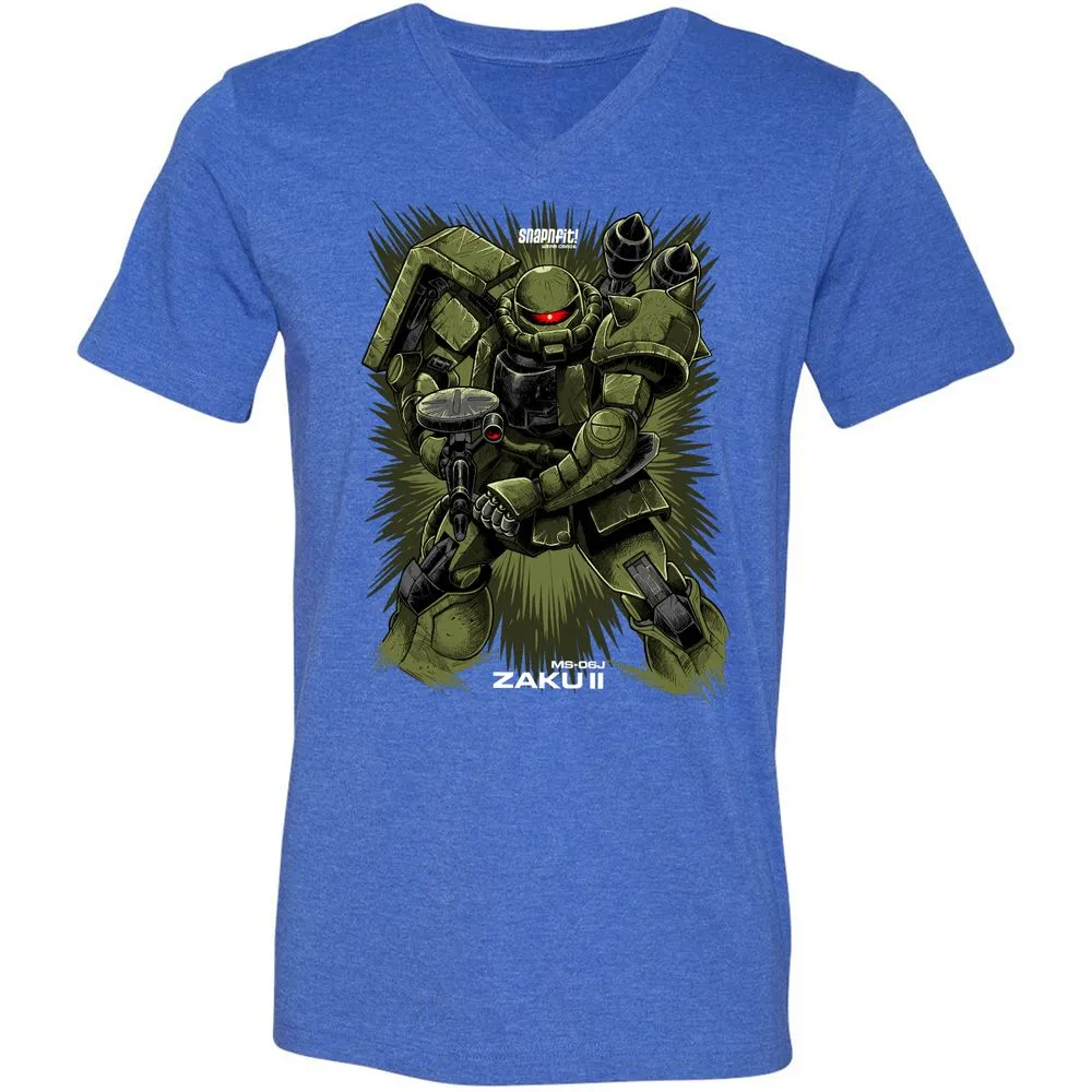 Unisex V-Neck T-Shirt - X85NZQ89 - Heather True Royal - 14