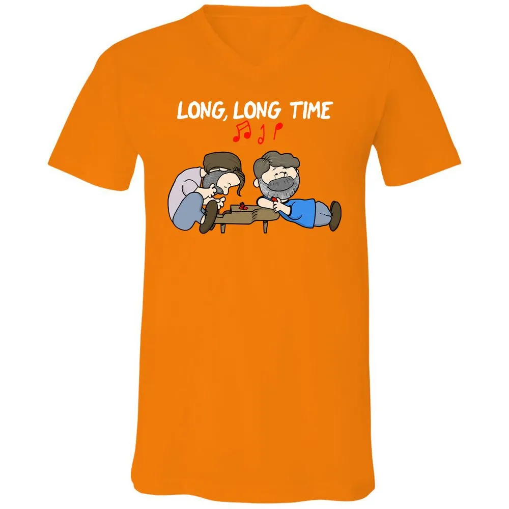 Unisex V-Neck T-Shirt - 1EMTQFK4 - Orange - 11