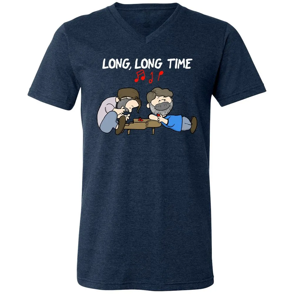Unisex V-Neck T-Shirt - 1EMTQFK4 - Heather Navy - 15
