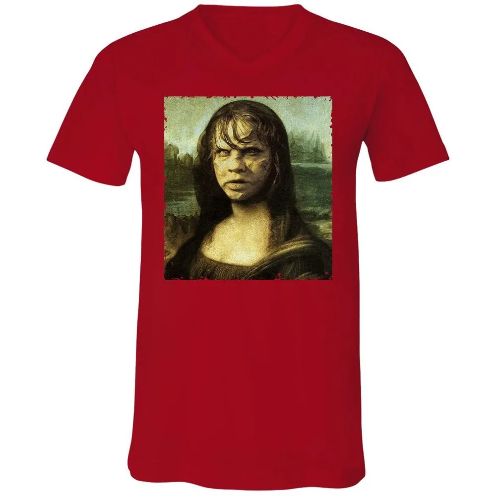 Unisex V-Neck T-Shirt - 17YJH276 - Red - 3