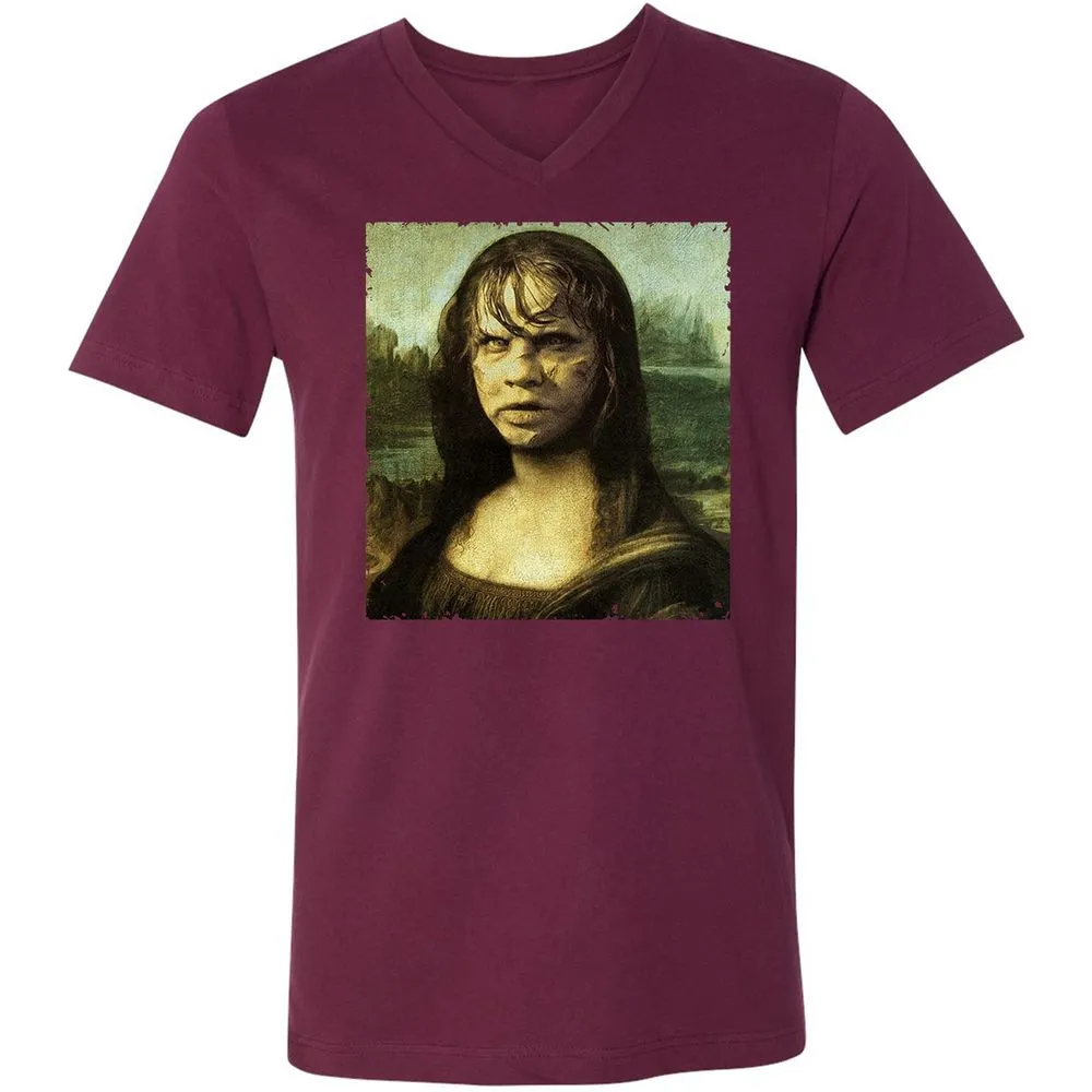 Unisex V-Neck T-Shirt - 17YJH276 - Maroon - 6