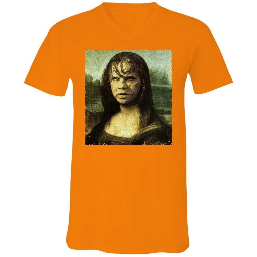 Unisex V-Neck T-Shirt - 17YJH276 - Orange - 11