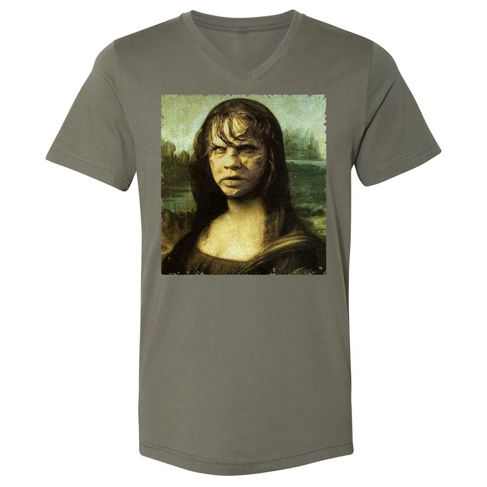 Unisex V-Neck T-Shirt - 17YJH276 - Military Green - 10