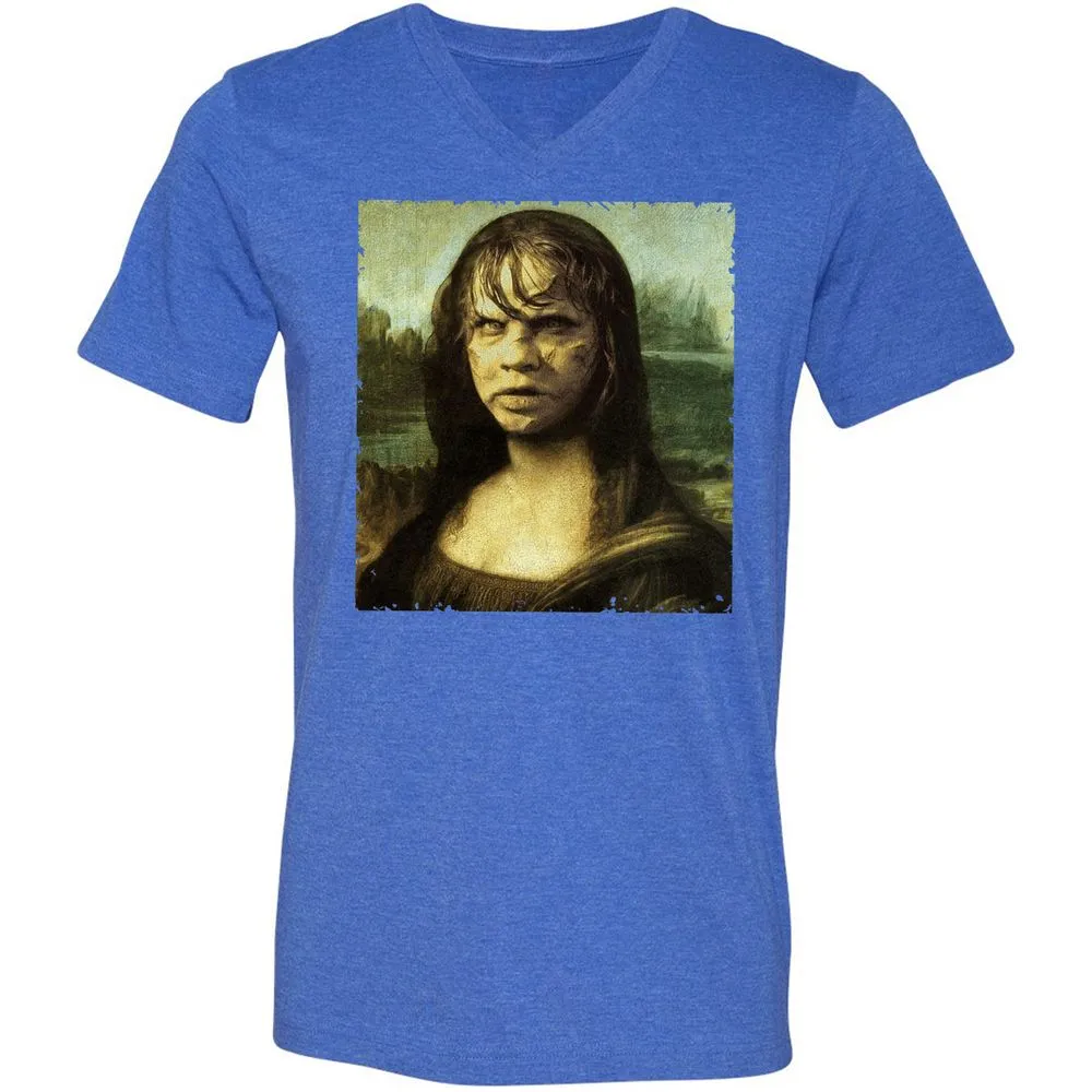 Unisex V-Neck T-Shirt - 17YJH276 - Heather True Royal - 14