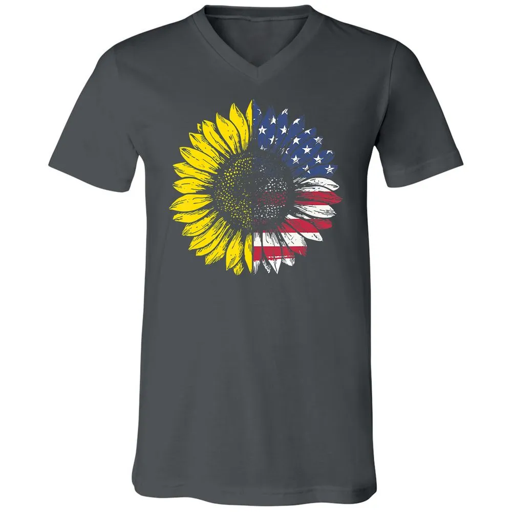 Unisex V-Neck T-Shirt - 9TPUB6SA - Asphalt - 12