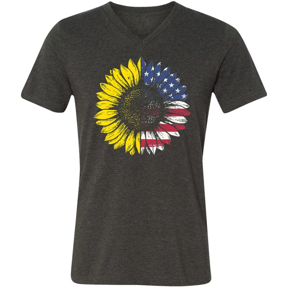 Unisex V-Neck T-Shirt - 9TPUB6SA - Dark Grey Heather - 8