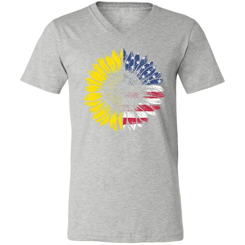 Unisex V-Neck T-Shirt - 9TPUB6SA - Athletic Heather - 7