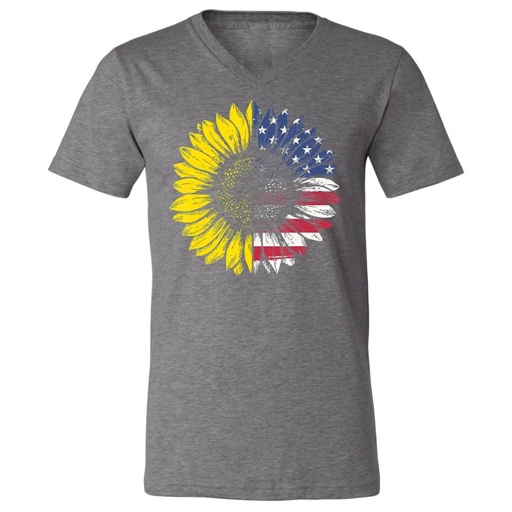 Unisex V-Neck T-Shirt - 9TPUB6SA - Deep Heather - 13