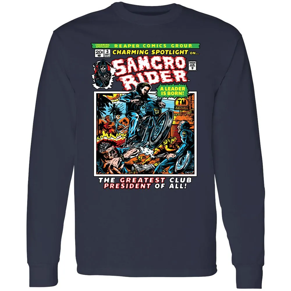 Long Sleeve T-Shirt - TYBUZQCK - Navy - 2