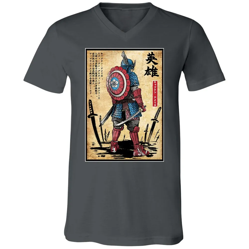 Unisex V-Neck T-Shirt - VGYMDNKQ - Asphalt - 12