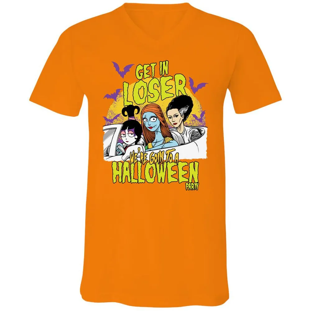 Unisex V-Neck T-Shirt - 4B29UTJD - Orange - 11