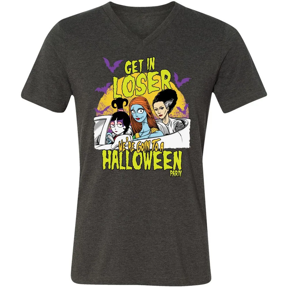 Unisex V-Neck T-Shirt - 4B29UTJD - Dark Grey Heather - 8
