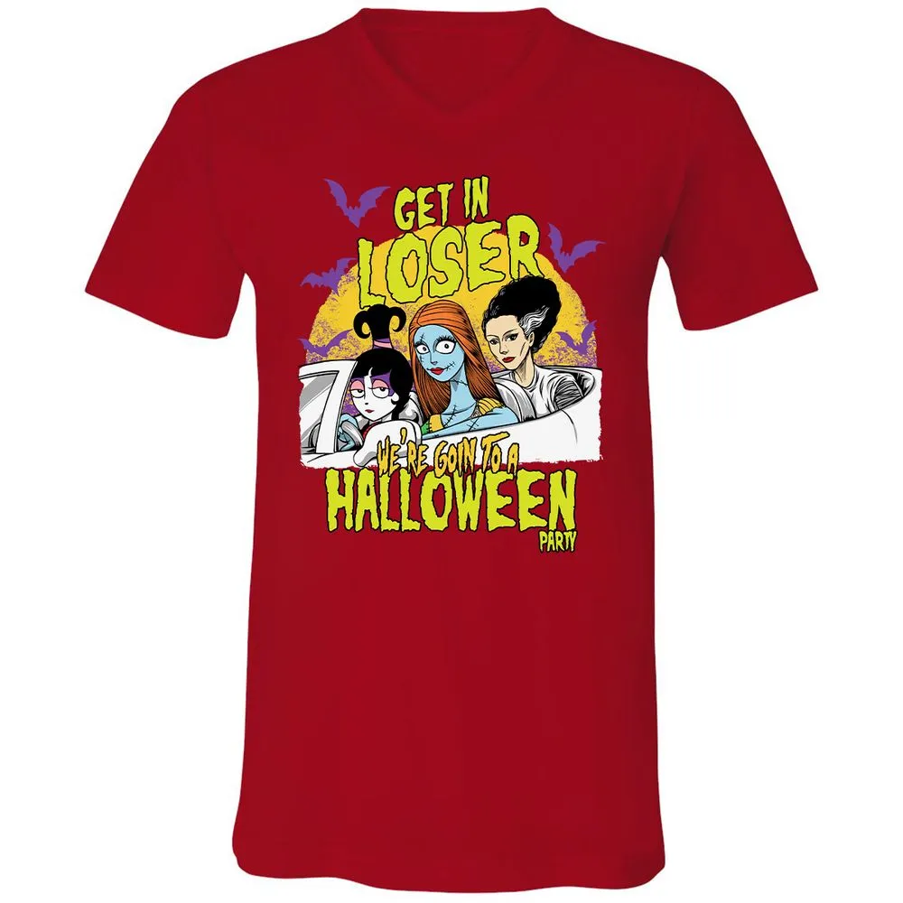 Unisex V-Neck T-Shirt - 4B29UTJD - Red - 3