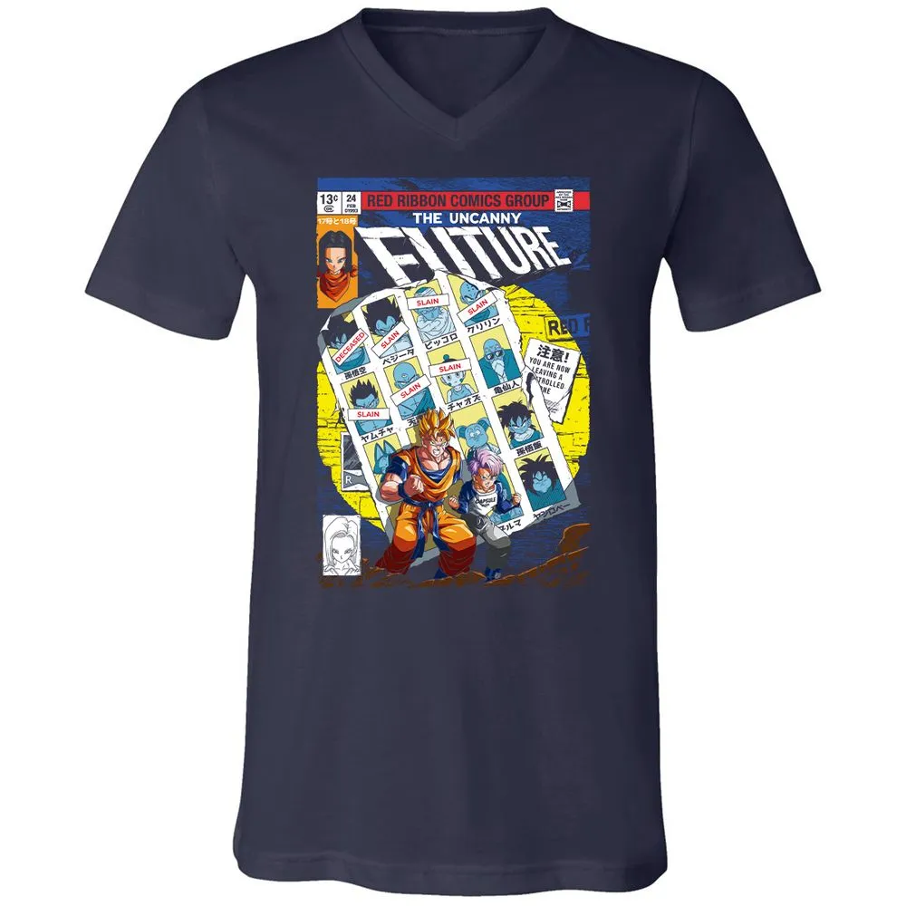 Unisex V-Neck T-Shirt - D2A2YNYE - Navy - 2