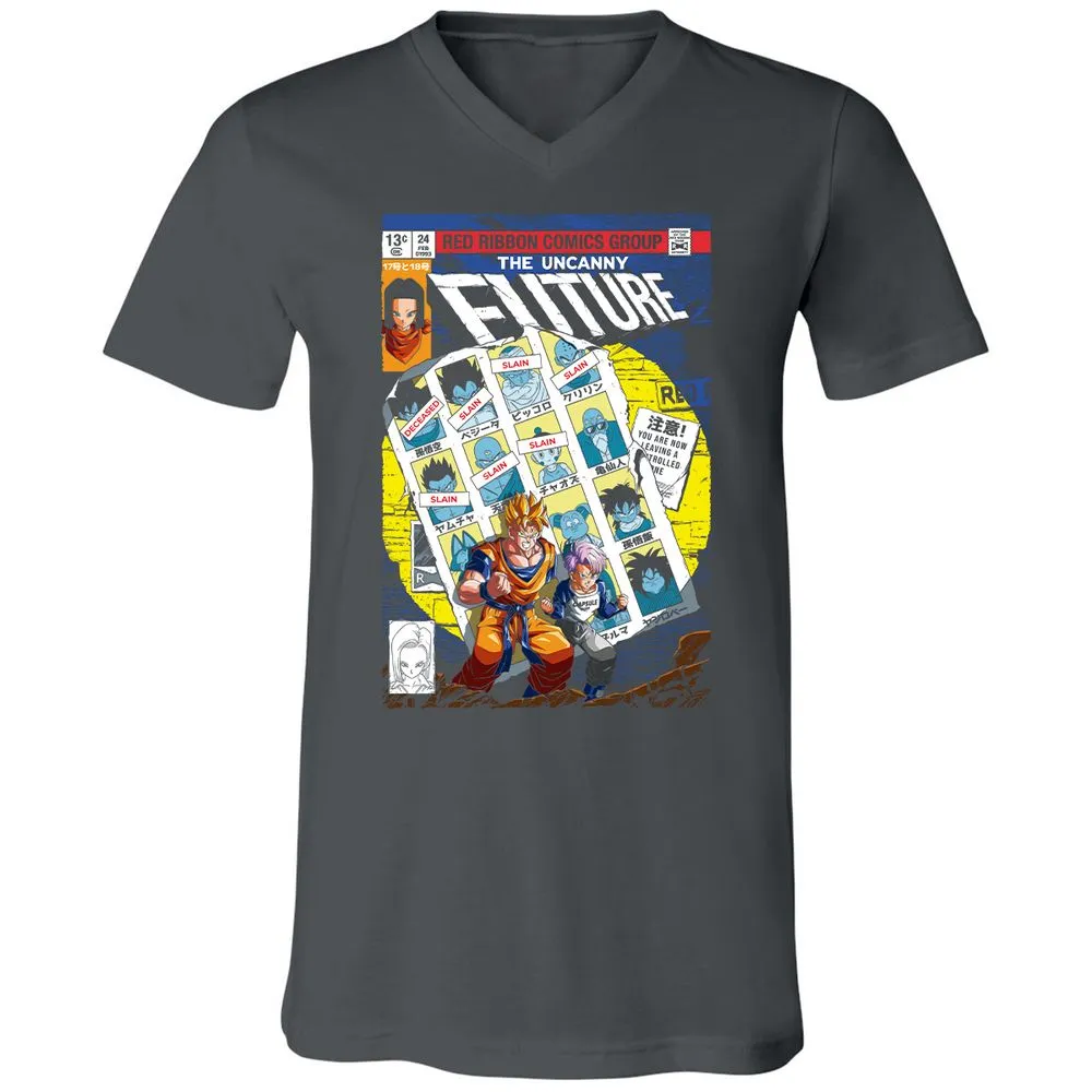 Unisex V-Neck T-Shirt - D2A2YNYE - Asphalt - 12