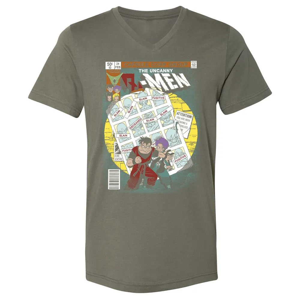Unisex V-Neck T-Shirt - 7YNADEEL - Military Green - 10