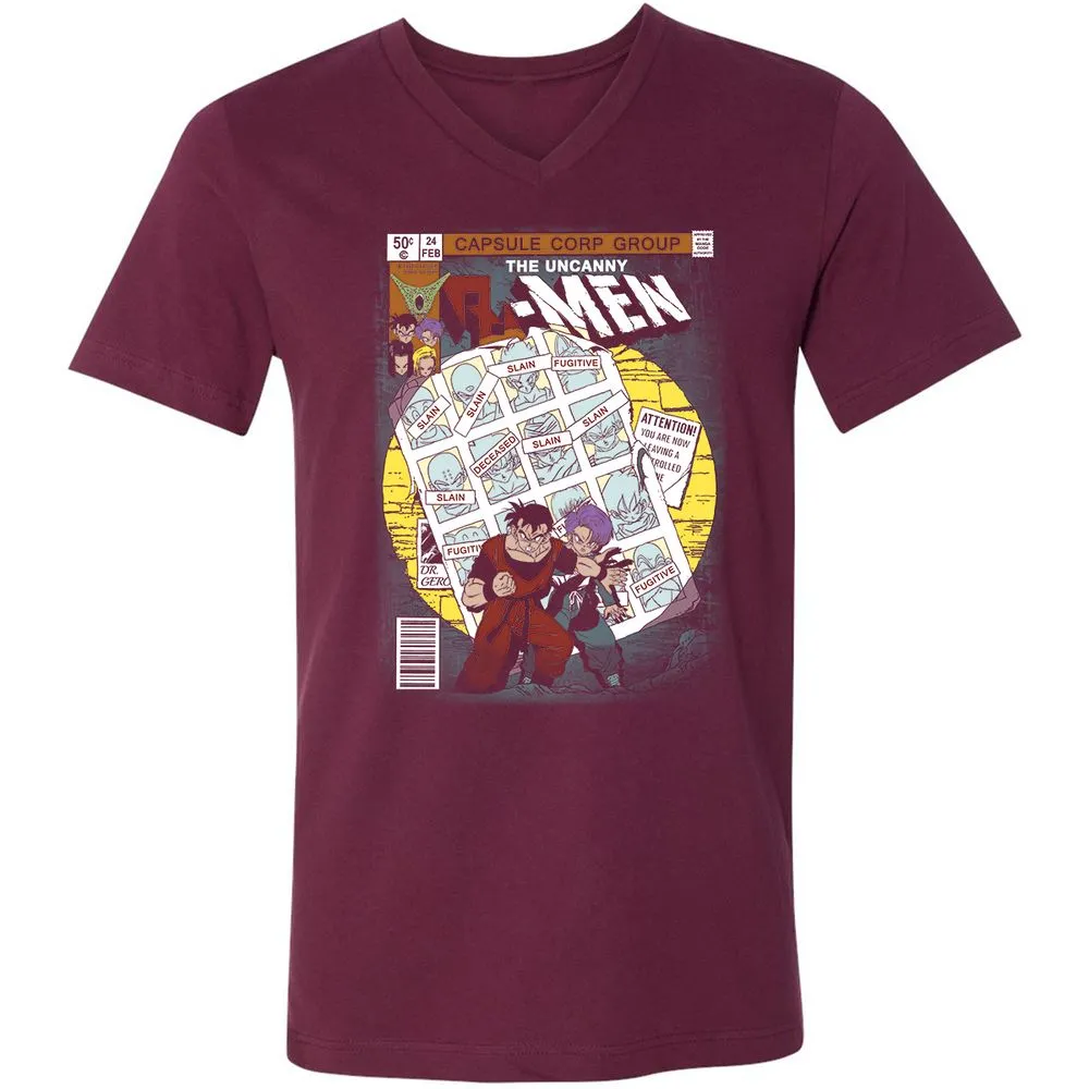 Unisex V-Neck T-Shirt - 7YNADEEL - Maroon - 6