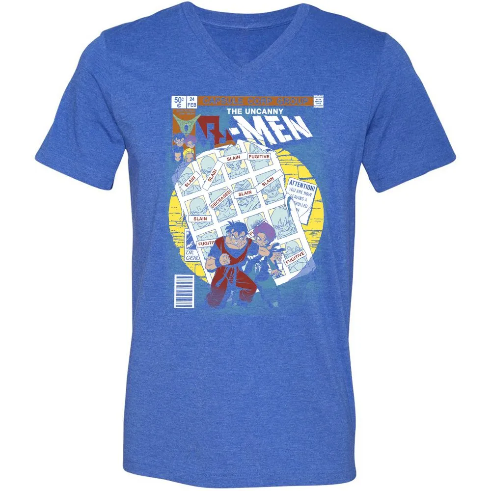 Unisex V-Neck T-Shirt - 7YNADEEL - Heather True Royal - 14