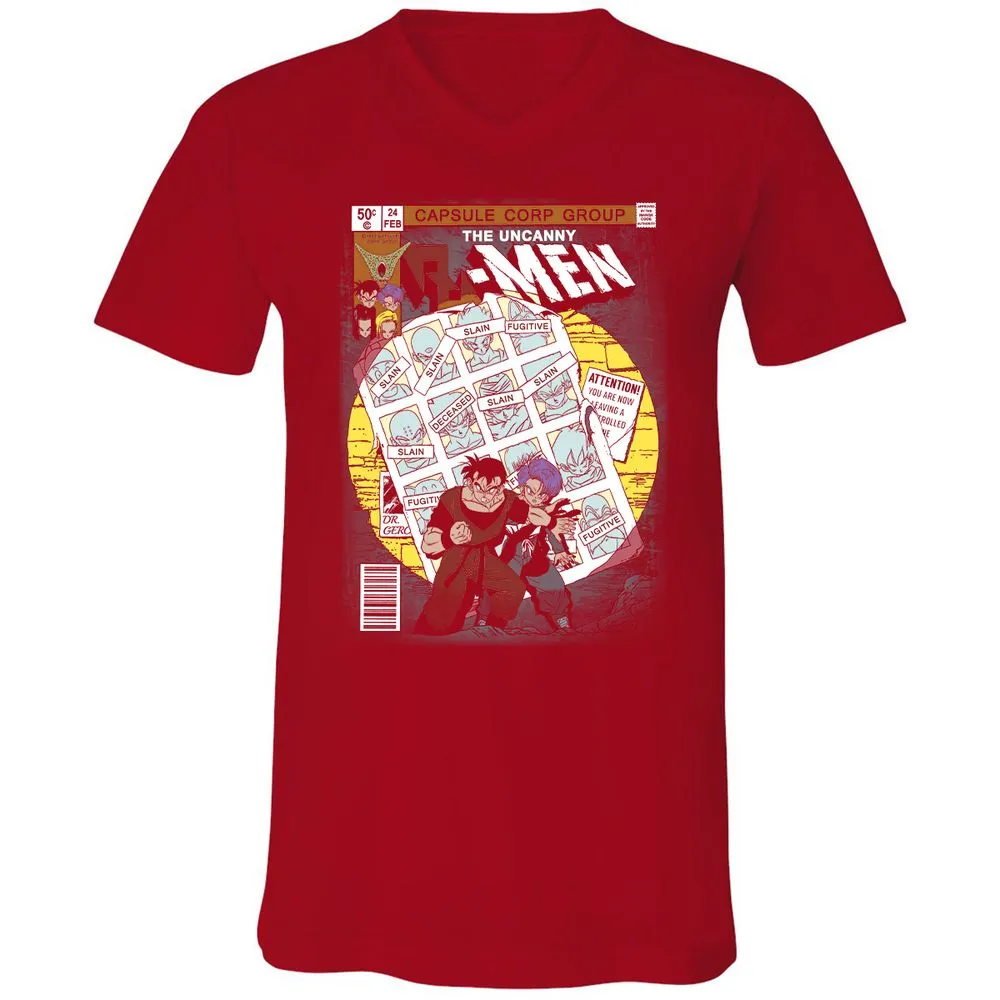 Unisex V-Neck T-Shirt - 7YNADEEL - Red - 3