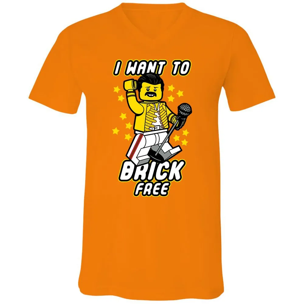 Unisex V-Neck T-Shirt - N4878JZB - Orange - 11