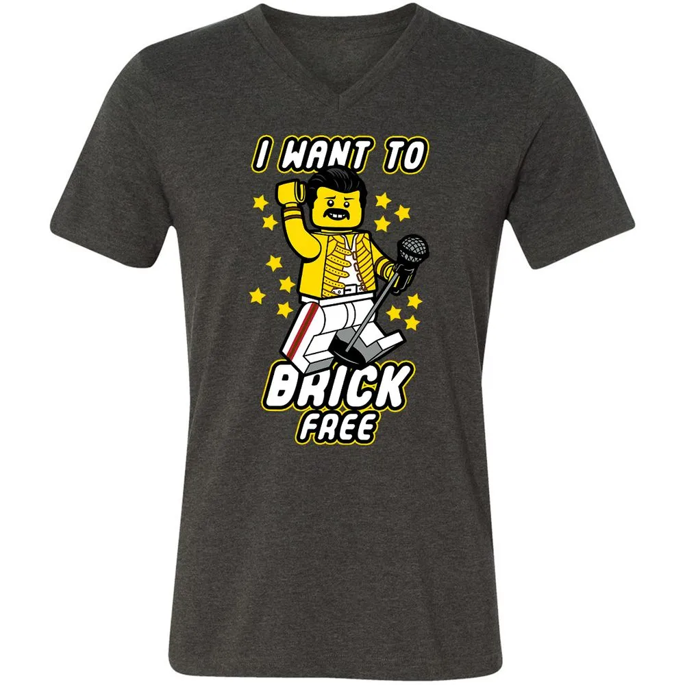 Unisex V-Neck T-Shirt - N4878JZB - Dark Grey Heather - 8