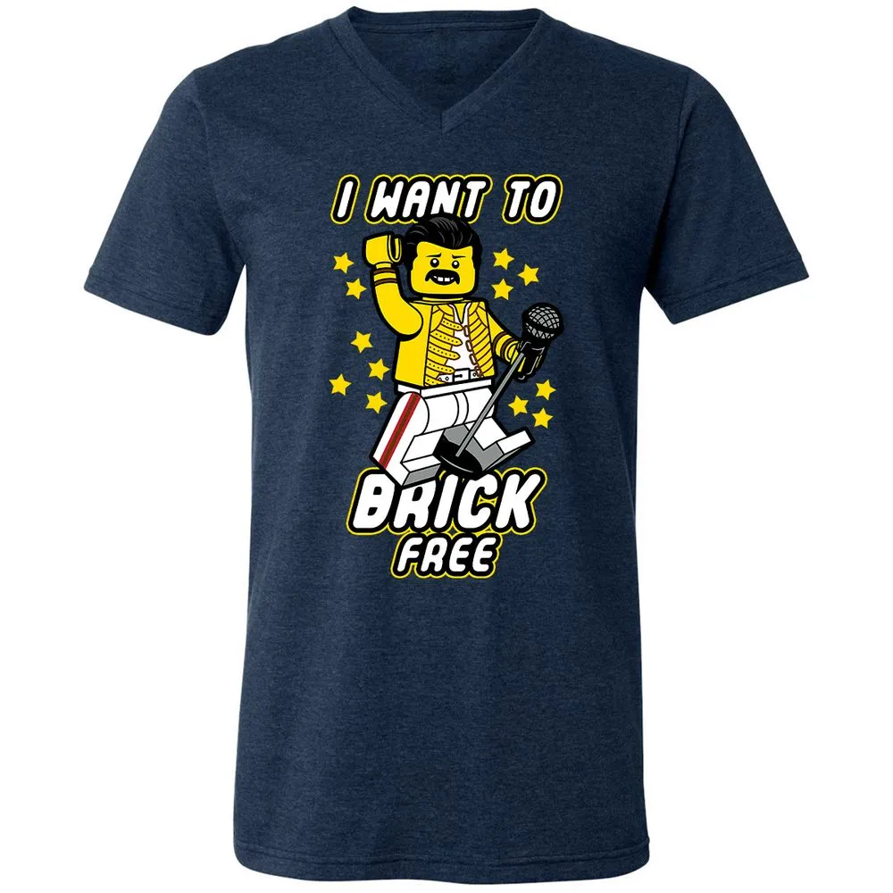 Unisex V-Neck T-Shirt - N4878JZB - Heather Navy - 15