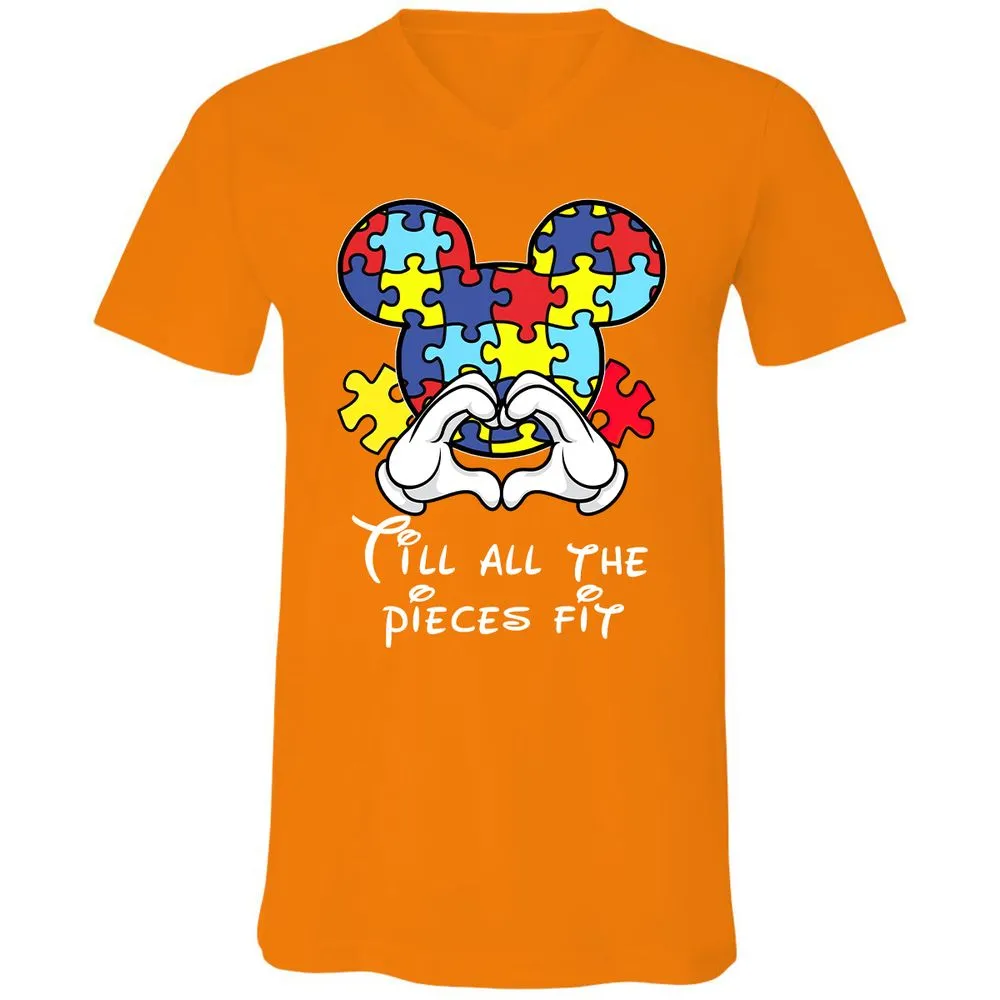 Unisex V-Neck T-Shirt - 358P94P9 - Orange - 11