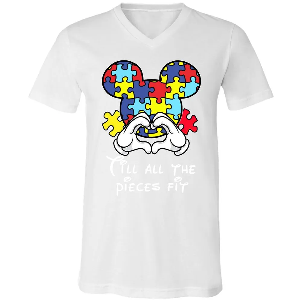 Unisex V-Neck T-Shirt - 358P94P9 - White - 5